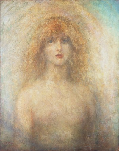 奥赫德拉，瀑布中的彩虹斯堪的纳维亚精神，1884年 作者 George Frederick Watts